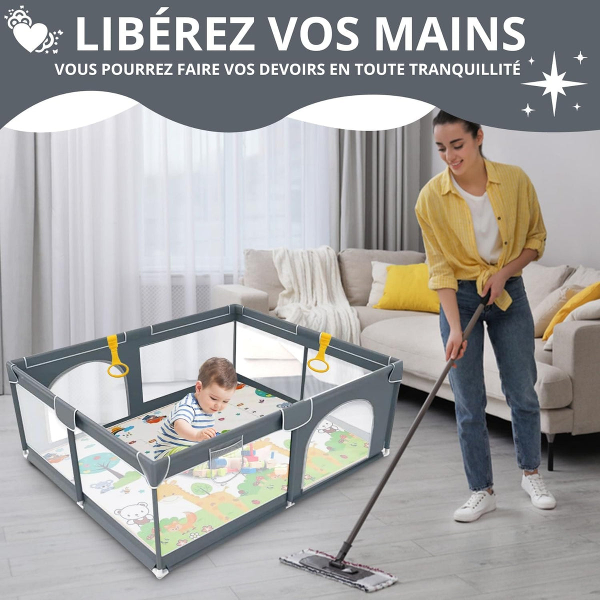 Mon Tapis d'Eveil parc pliable
