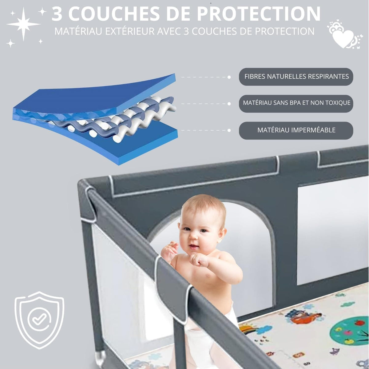 Mon Tapis d'Eveil parc pliable